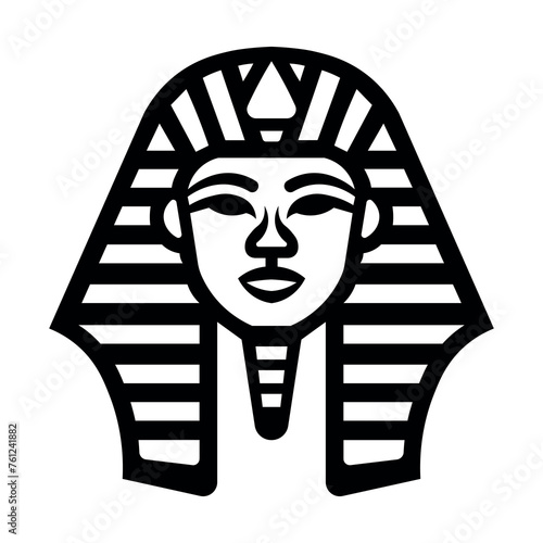 black vector pharaon icon on white background