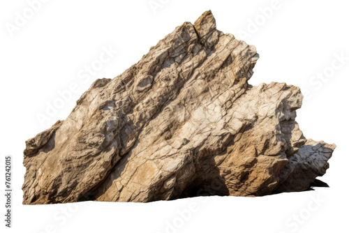 Large Rock Against White Background. On a Transparent Background.