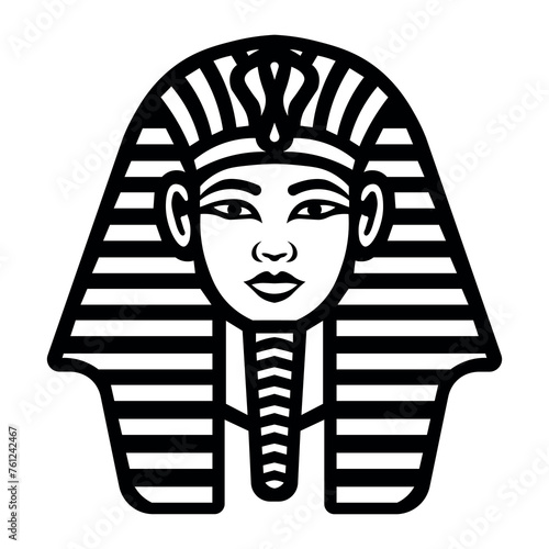 black vector pharaon icon on white background