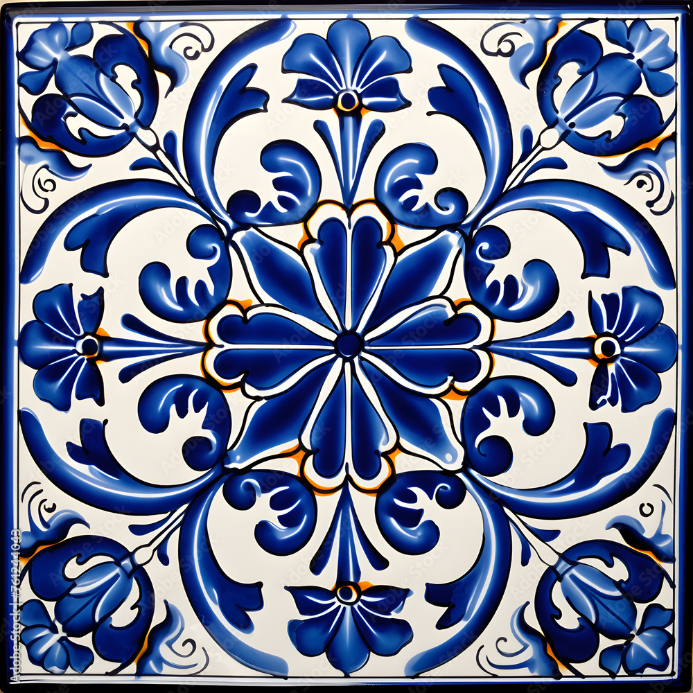 Fototapeta premium Mexican Traditional Talavera Style Tiles from Puebla