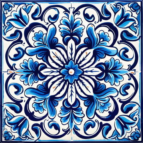 Mexican Traditional Talavera Style Tiles from Puebla