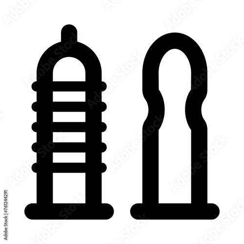 Rubber And Simple Condoms Outline Icon