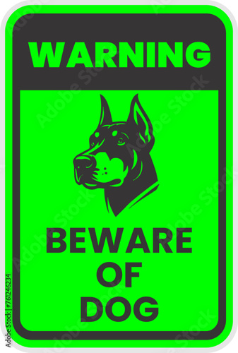 warning dog sign, Beware Of Dog Sticker 