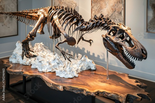 Dinosaur skeleton in the Museum of Contemporary Art Bangkok, Thailand © Velvet