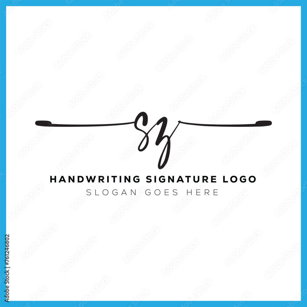SZ initials Handwriting signature logo. SZ Hand drawn Calligraphy lettering Vector. SZ letter real estate, beauty, photography letter logo design.