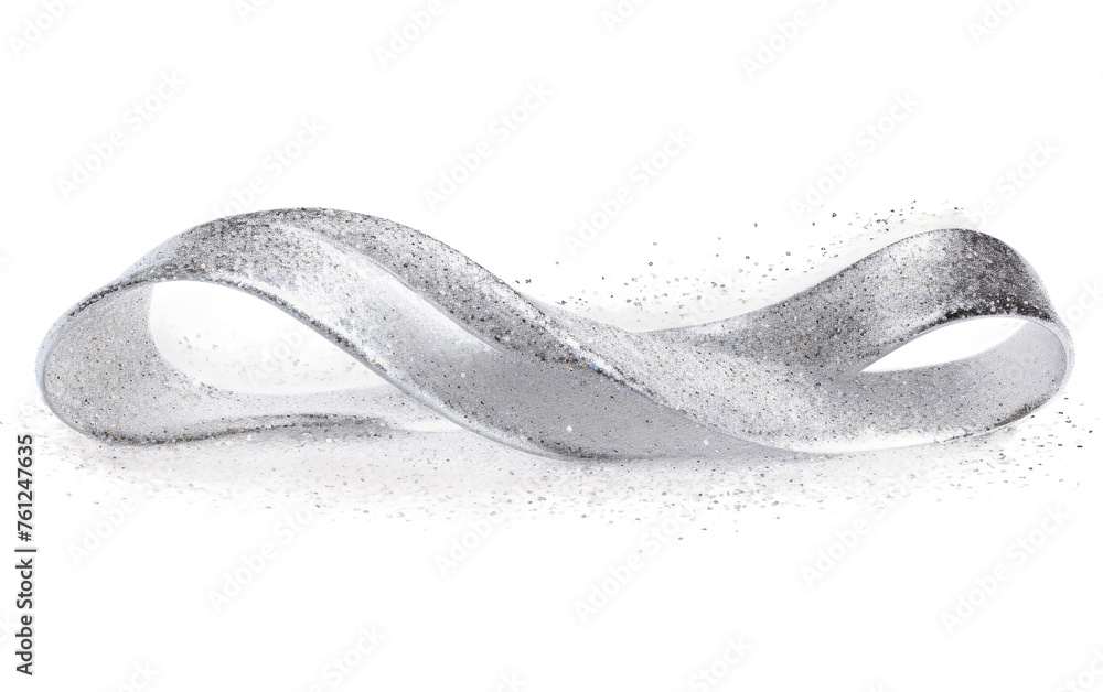 Silver Ring With Curved Design. On a Transparent Background. Silver Ring With Curved Design. On a Transparent Background.
