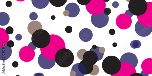 Dark Pink vector red pattern of geometric circles, shapes. Colorful mosaic banner. Geometric background with colored disks.