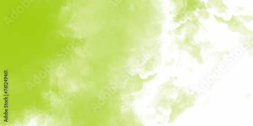 Light Green Water Color Texture Background. Abstract watercolor clouds pattern in green tones. Spring background with place for text.