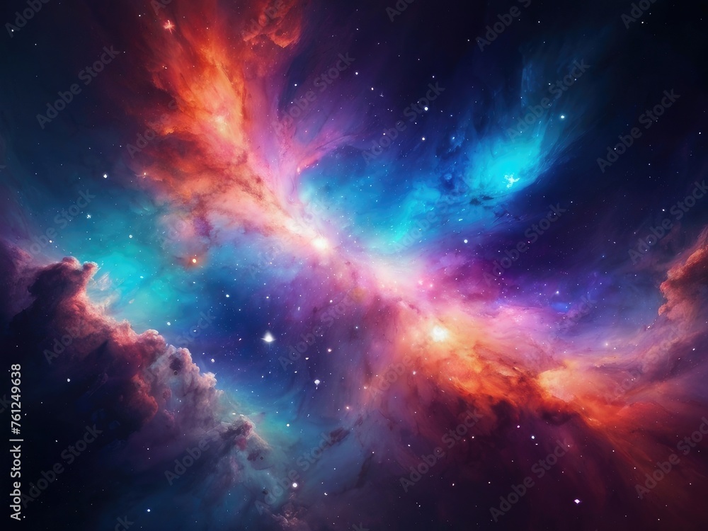 Fototapeta premium space galaxy background planet and space background with stars