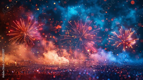New year fireworks display modern illustration for all celebrations