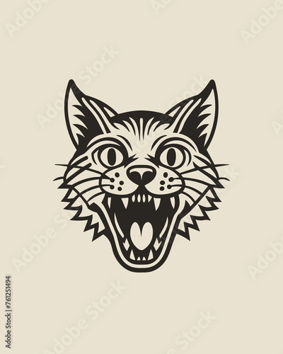 vector head cat