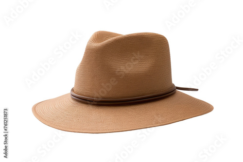 Brown Hat on White Background. On a White or Clear Surface PNG Transparent Background.