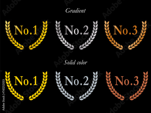 金銀銅のランキングのデザインセット2