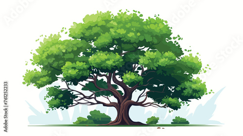 Tree flat vector isolated on white background --ar 1