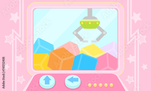クレーンゲームのイラスト