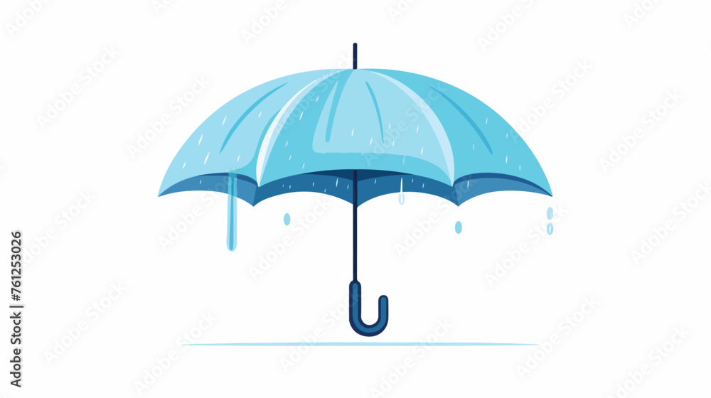 Umbrella with rain drops block style icon vector ill