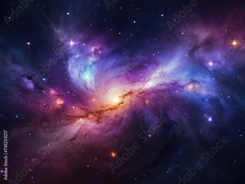 Wallpaper Mural A view from space to a spiral galaxy and stars. Universe filled with stars, nebula and galaxy Torontodigital.ca