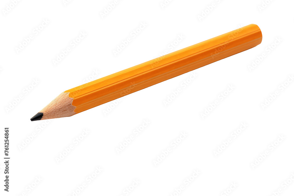 Orange Pencil on White Background. On a White or Clear Surface PNG Transparent Background. Orange Pencil on White Background. On a White or Clear Surface PNG Transparent Background.