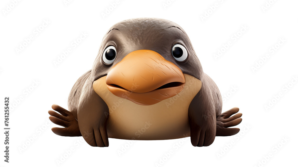 Detailed view of a charming stuffed animal set against a pure white backdrop Detailed view of a charming stuffed animal set against a pure white backdrop