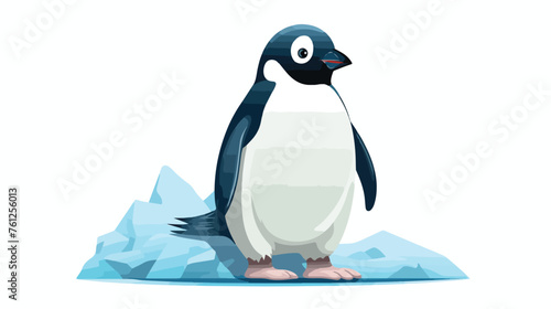 Wild peguin illustration vector on a white background photo