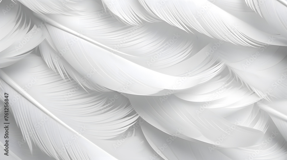 Fototapeta premium Abstract background with white feathers