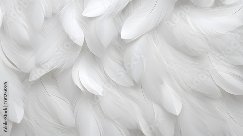 Abstract background with white feathers © Oksana