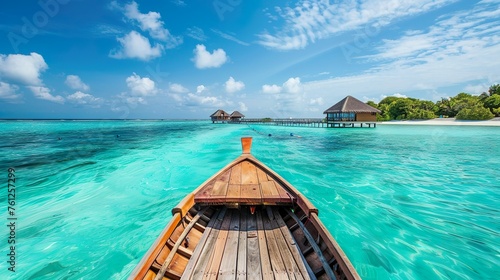 Escape to paradise with images of exotic destinations accessible by boat, plane, or train photo