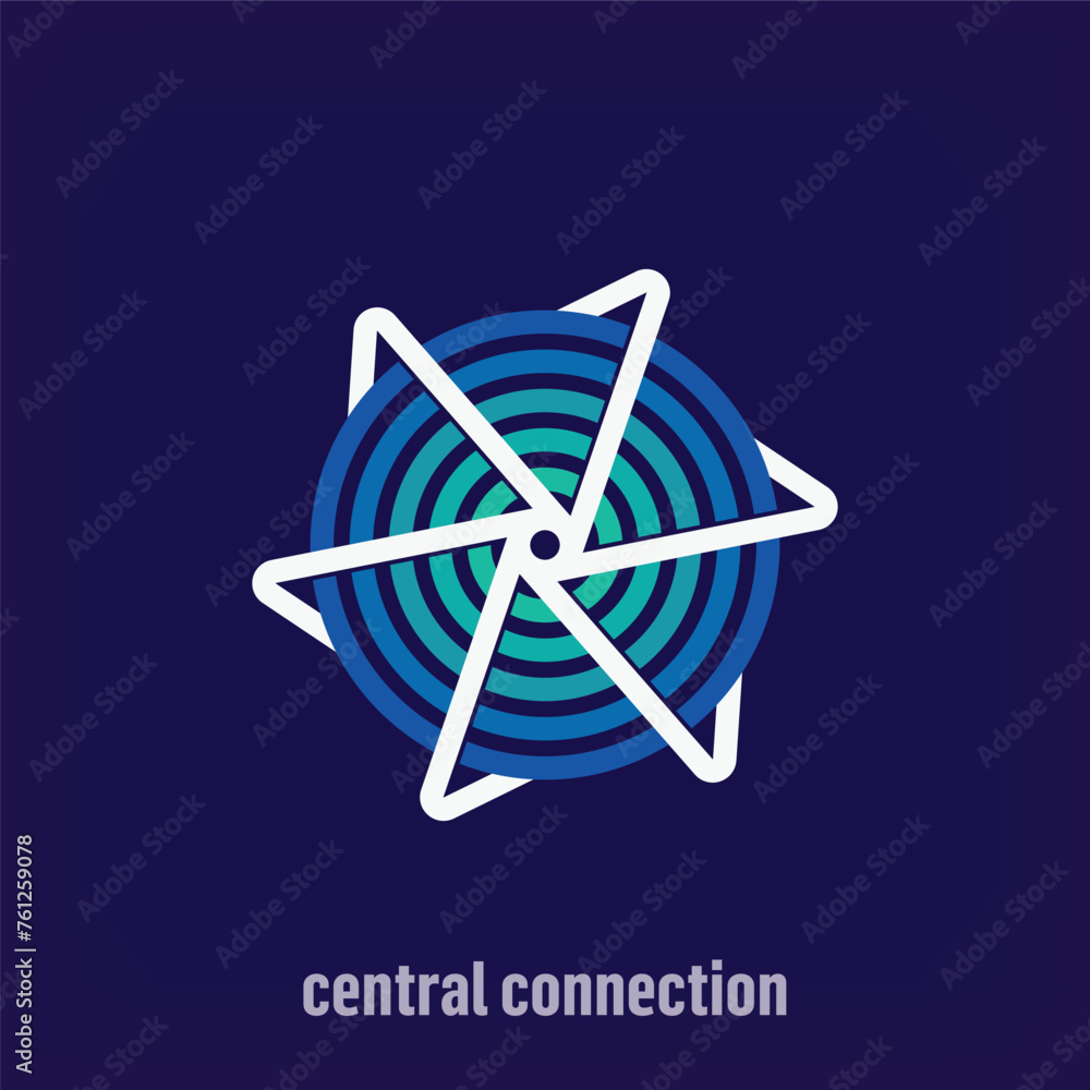 Creative center link shape logo. Uniquely designed color transitions. Startup, goal and idea logo template vector. Creative center link shape logo. Uniquely designed color transitions. Startup, goal and idea logo template vector.