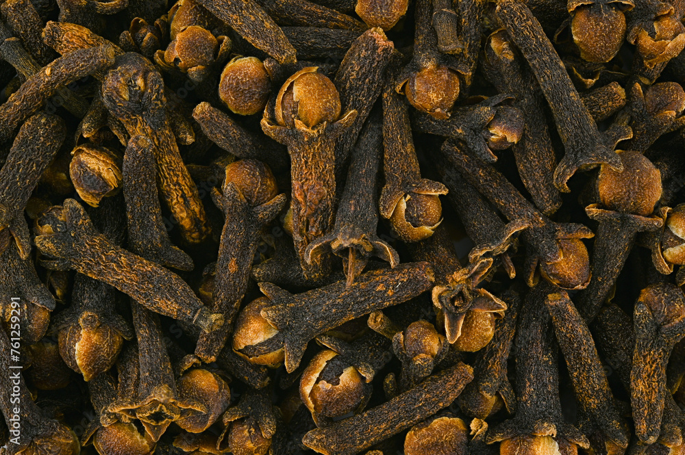 Background of spices of dried cloves. Top view. Background of spices of dried cloves. Top view.