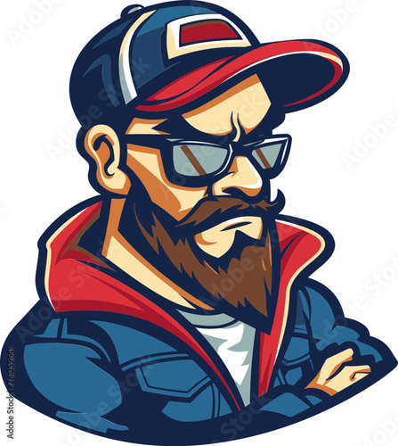 Courageous Captain Leading Your Brand with a Mascot Vector Logo