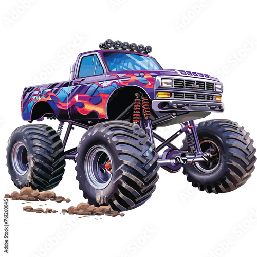 Monster truck Clipart isolated on white background