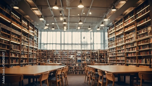 public library interior space photo