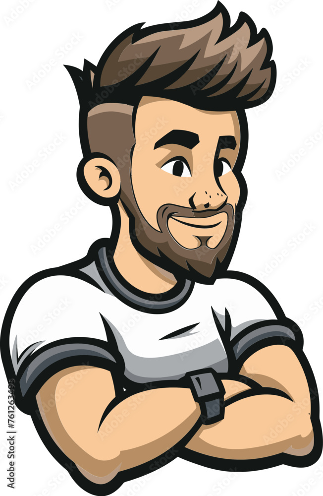 Courageous Commander Man Mascot Vector Logo Leading Your Brand's Charge Courageous Commander Man Mascot Vector Logo Leading Your Brand's Charge