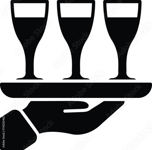 Black Solid Drinks vector icon