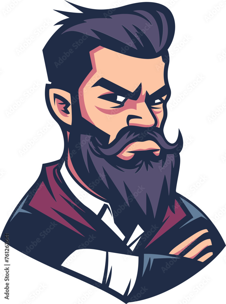 Mighty Man Man Mascot Vector Logo Leading Your Brand to Victory Mighty Man Man Mascot Vector Logo Leading Your Brand to Victory