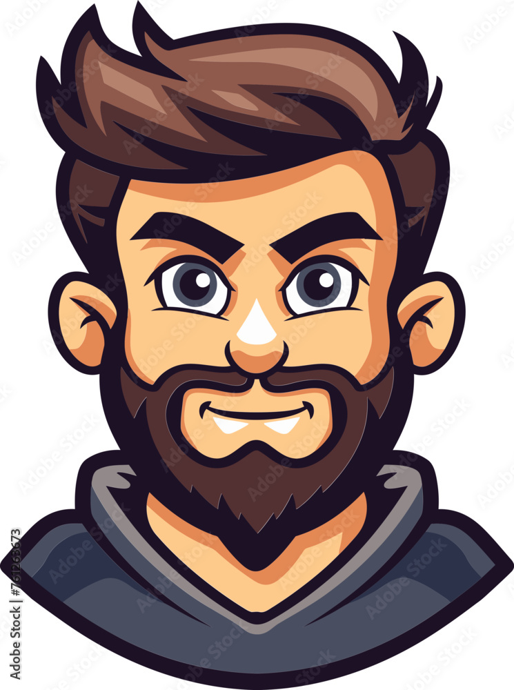 Courageous Commander Man Mascot Vector Logo Leading Your Brand's Triumph Courageous Commander Man Mascot Vector Logo Leading Your Brand's Triumph