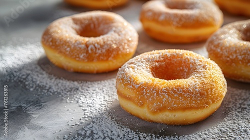 Sweet Delights  Homemade Round Donuts  Baked and Fried to Perfection with a Sugary Glaze