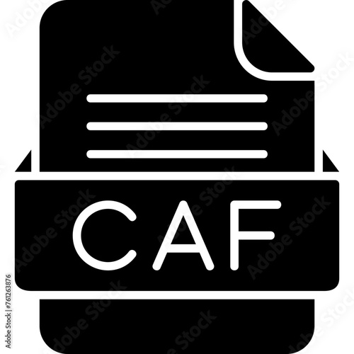 CAF File Format Vector Icon Design
