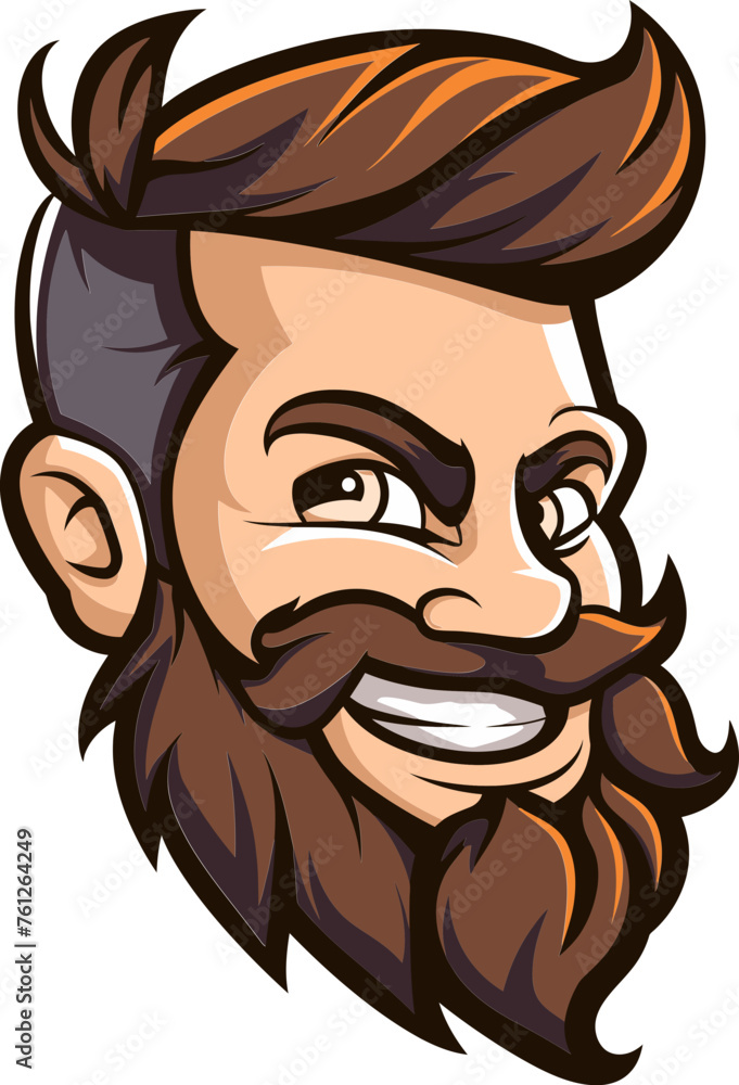 Obraz premium Courageous Commander Man Mascot Vector Logo Leading Your Brand's Triumph