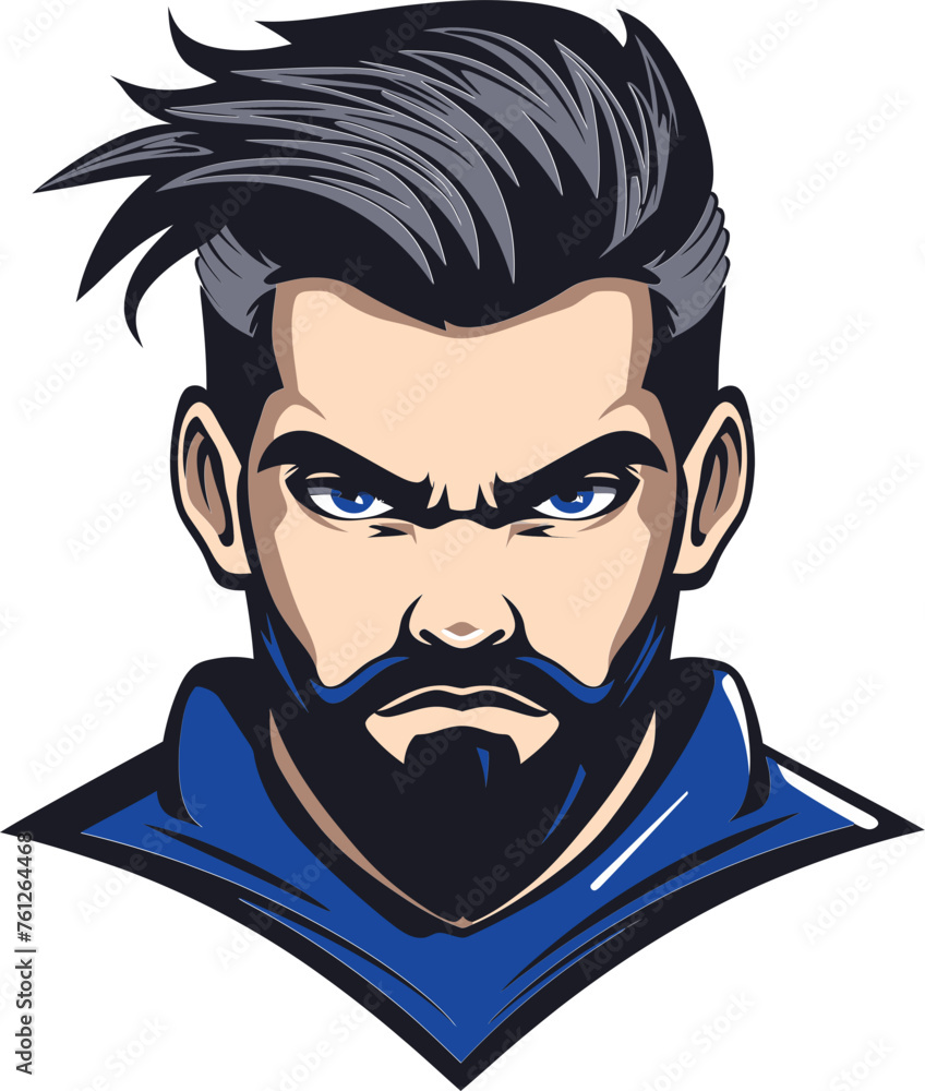 Mighty Man Mascot Vector Logo Leading Your Brand with Strength Mighty Man Mascot Vector Logo Leading Your Brand with Strength
