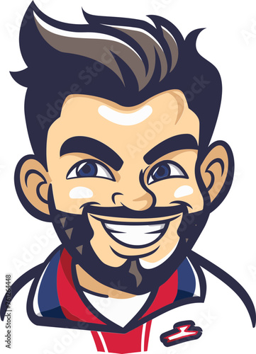 Vigilant Vanguard Man Mascot Vector Logo Watching Over Your Brand's Success