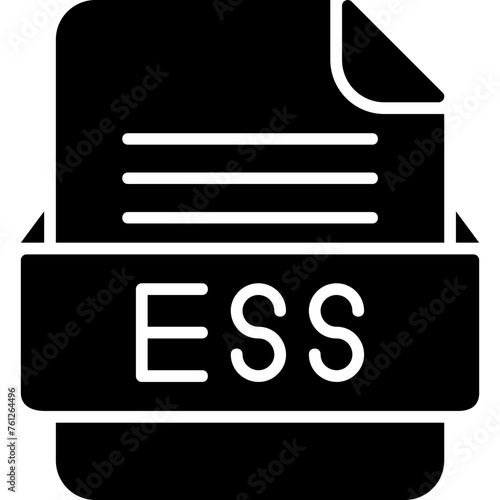 ESS File Format Vector Icon Design