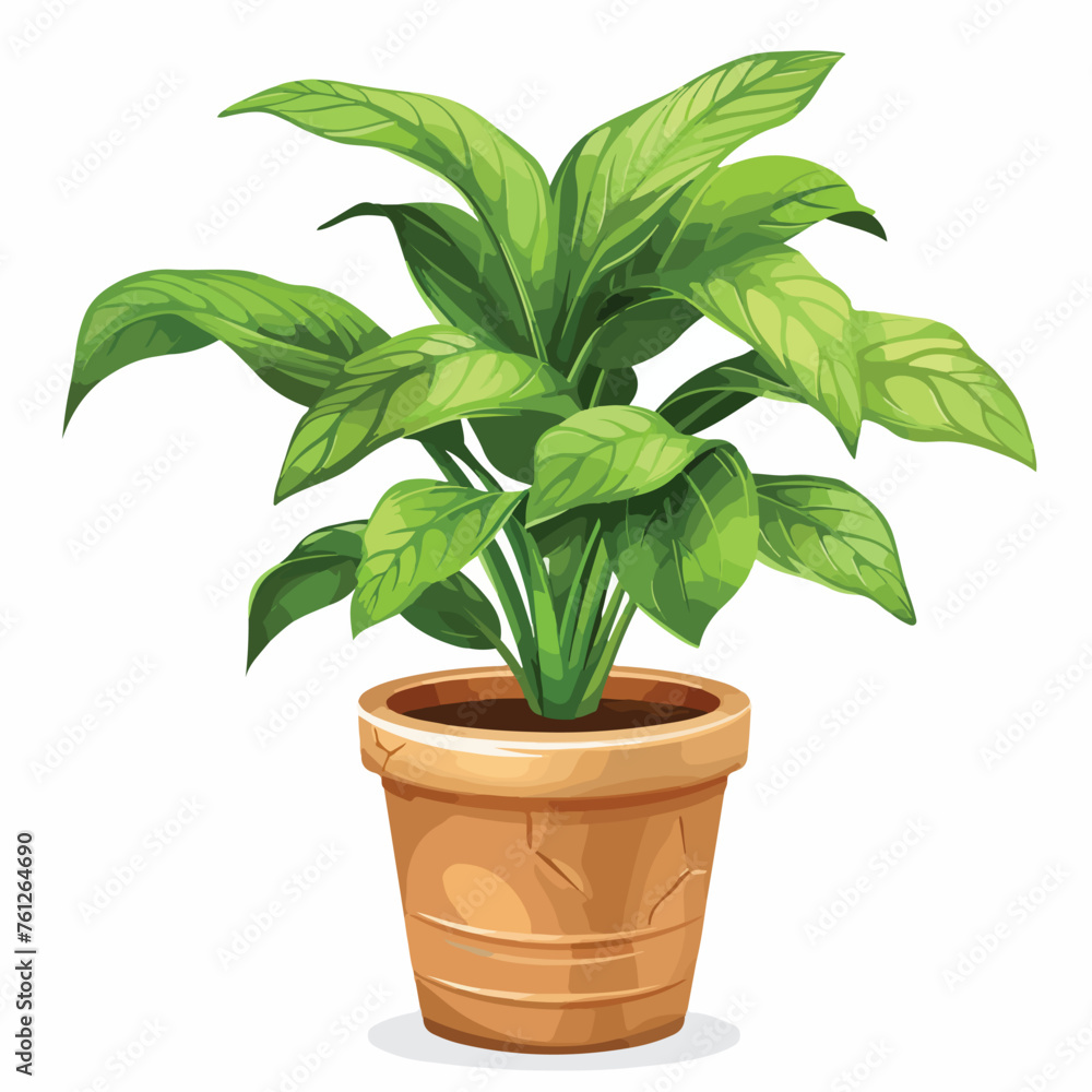 Plant in Pot Clipart isolated on white background