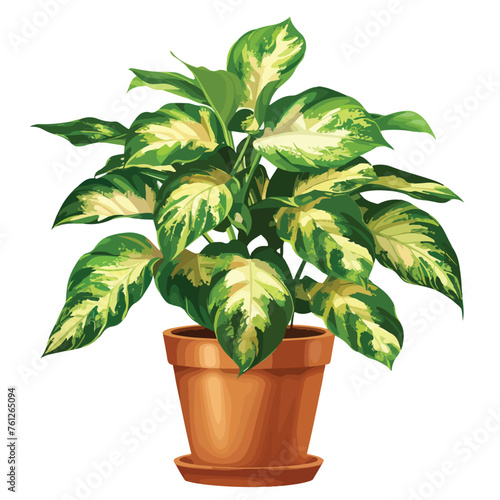 Potted House Plant Clipart 