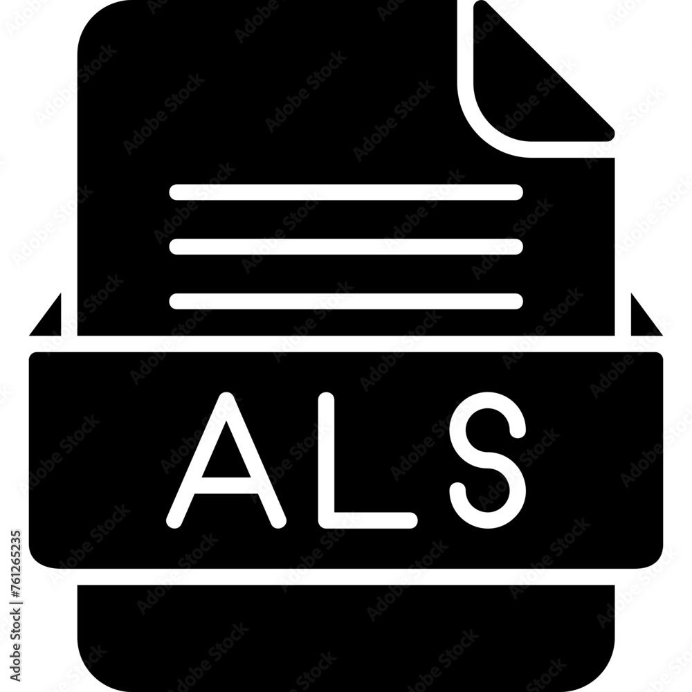 ALS File Format Vector Icon Design ALS File Format Vector Icon Design