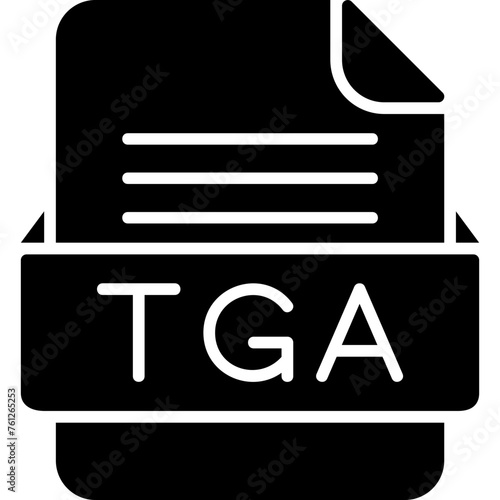 TGA File Format Vector Icon Design photo