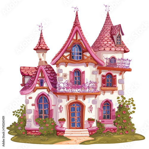 Princess House Clipart isolated on white background