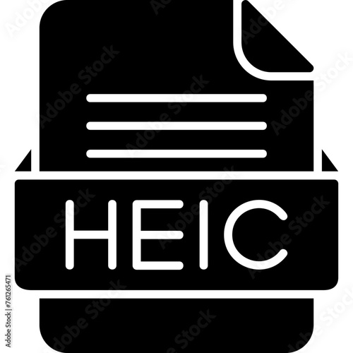 HEIC File Format Vector Icon Design