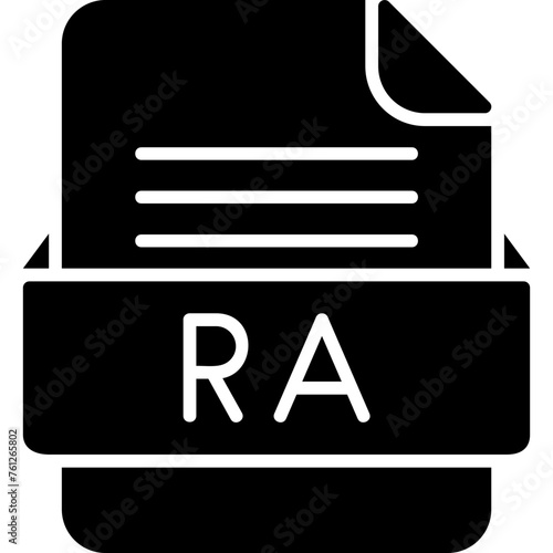 RA File Format Vector Icon Design