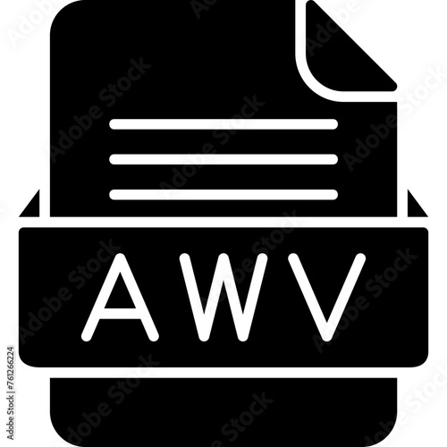 AWV File Format Vector Icon Design photo